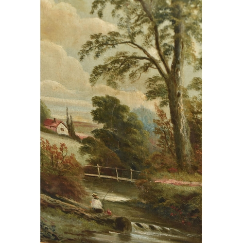 925 - W. MARSHALL (19TH / 20TH CENTURY) A RIVER LANDSCAPE WITH DISTANT HILLS, signed and dated (19) 05 bot... 