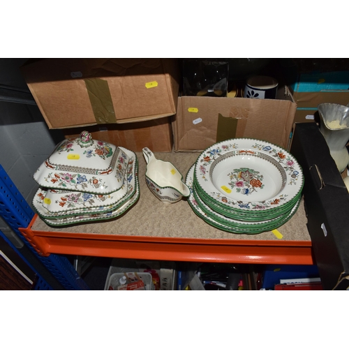 938 - FIVE BOXES AND LOOSE CERAMICS, GLASSWARE AND MISCELLANEOUS ITEMS to include a Coalport 'Country Ware... 