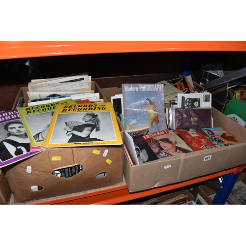 977 - FOUR BOXES OF EARLY AND MID TWENTIETH CENTURY MAGAZINES AND BROCHURES, to include a large collection... 