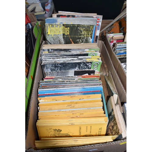 988 - FIVE BOXES OF VINTAGE MAGAZINES to include a large quantity of theatre magazines from the 1950s and ... 