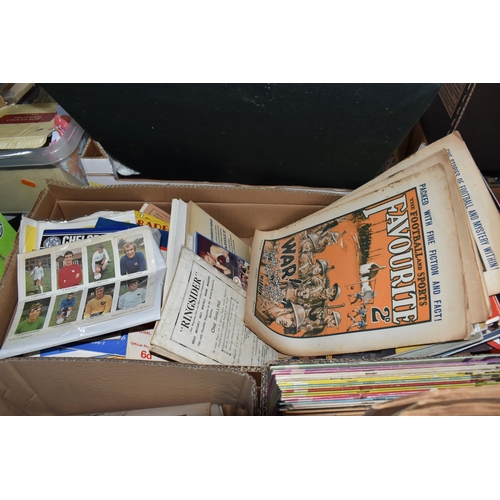 988 - FIVE BOXES OF VINTAGE MAGAZINES to include a large quantity of theatre magazines from the 1950s and ... 