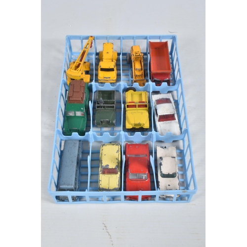 17 - A LESNEY MATCHBOX COLLECTORS CARRY CASE, containing 48 No. unboxed playworn mainly Matchbox regular ... 