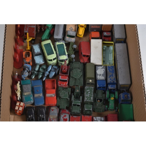 35 - A QUANTITY OF UNBOXED AND ASSORTED MAINLY MATCHBOX DIECAST VEHICLES, mainly 1-75 series regular whee... 