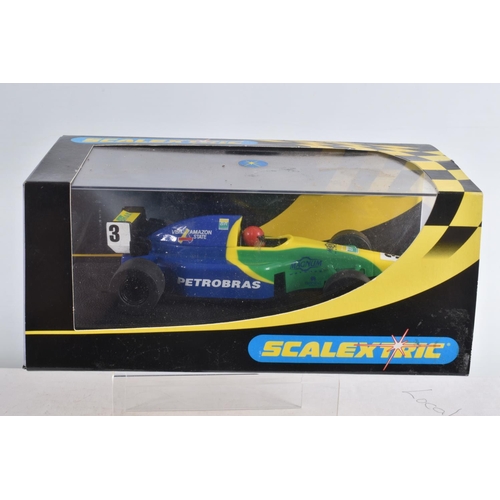 46 - FOUR BOXED AND PART BOXED MODERN SCALEXTRIC F1 RACING CARS, boxed Renault R24 Team Spirit No.7 (C258... 