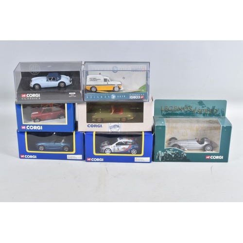 57 - A COLLECTION OF ASSORTED BOXED DIECAST MODEL CARS, to include 4 Corgi 1:43 scale models in their  Pe... 