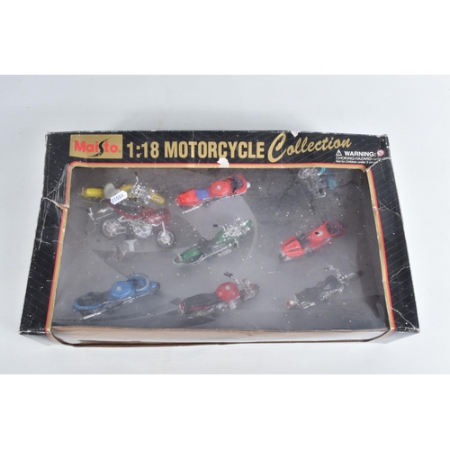 58 - A COLLECTION OF BOXED DeAGOSTINI AND MAISTO DIECAST MODEL MOTORCYCLES, to include seven DeAgostini m... 