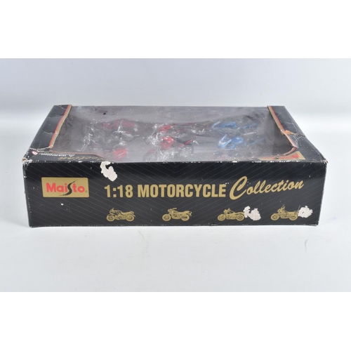 58 - A COLLECTION OF BOXED DeAGOSTINI AND MAISTO DIECAST MODEL MOTORCYCLES, to include seven DeAgostini m... 