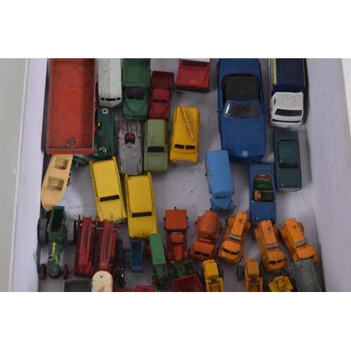 8 - A QUANTITY OF UNBOXED AND ASSORTED PLAYWORN DIECAST VEHICLES, to include Dublo Dinky Austin Lorry, N... 