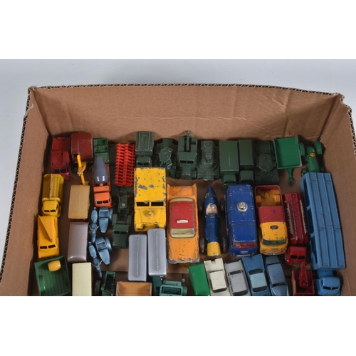 9 - A QUANTITY OF UNBOXED AND ASSORTED PLAYWORN DIECAST VEHICLES, to include Spot-On Morris 1100, No.262... 