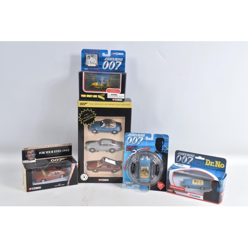 61 - A COLLECTION OF CORGI MOVIE AND TV SERIES THEMES MODEL DIECAST VEHICLES, to include six James Bond 0... 