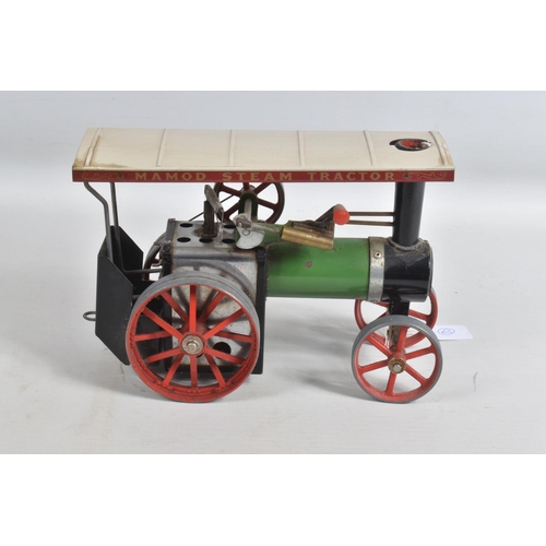 65 - AN UNBOXED MAMOD LIVE STEAM TRACTION ENGINE, No.TE1A, not tested, playworn condition, appears to hav... 