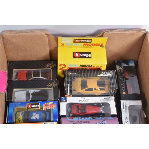 79 - A COLLECTION OF ASSORTED DIECAST MODEL SPORT CARS, to include Bburago Cararama, New Ray, Revell, Ant... 