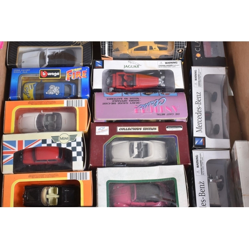 79 - A COLLECTION OF ASSORTED DIECAST MODEL SPORT CARS, to include Bburago Cararama, New Ray, Revell, Ant... 