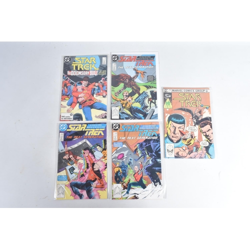 82 - A COLLECTION OF  STAR TREK  DC AND MARVEL COMIC BOOKS, to include a six issue mini-series 'The Next ... 