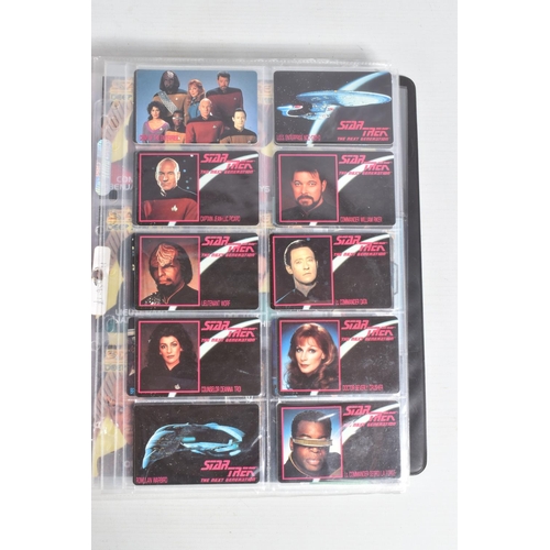 89 - A COLLECTION OF STAR TREK TRADING CARDS, to include a binder with various Skybox cards, also include... 