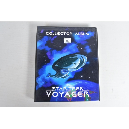 90 - A COLLECTION OF STAR TREK TRADING CARDS, to include binder with SkyBox trading cards, the cards are ... 