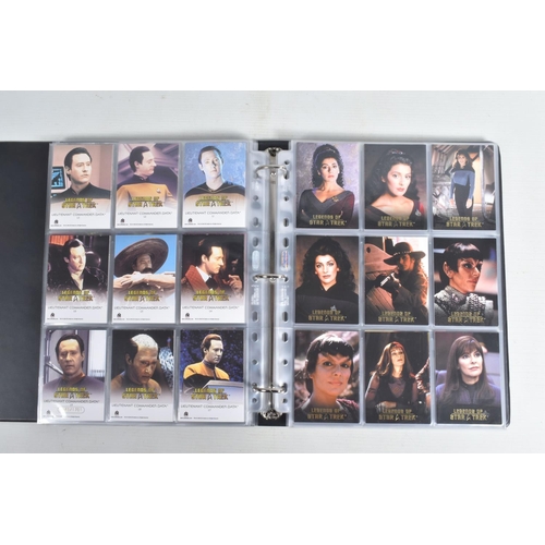 91 - A NICE COLLECTION OF 'LEGENDS OF STAR TREK' RITTENHOUSE PARAMOUNT TRADING CARDS IN TWO PRESENTATION ... 