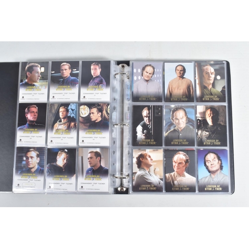 91 - A NICE COLLECTION OF 'LEGENDS OF STAR TREK' RITTENHOUSE PARAMOUNT TRADING CARDS IN TWO PRESENTATION ... 