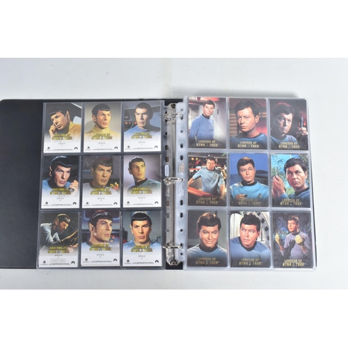 91 - A NICE COLLECTION OF 'LEGENDS OF STAR TREK' RITTENHOUSE PARAMOUNT TRADING CARDS IN TWO PRESENTATION ... 