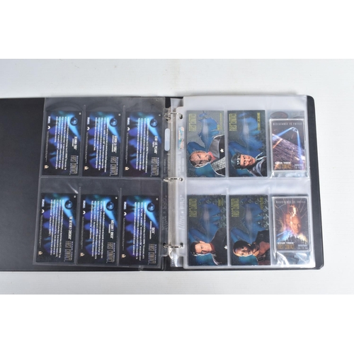 92 - A COLLECTION OF STAR TREK FIRST CONTACT TRADING CARDS, to include a nicely presented binder with car... 