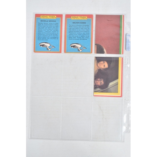 102 - A SET OF 1979 TOPPS PARAMOUNT 1-88 STAR TREK TRADING CARDS, all housed in plastic folder sleeves, ru... 