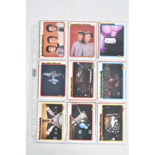 102 - A SET OF 1979 TOPPS PARAMOUNT 1-88 STAR TREK TRADING CARDS, all housed in plastic folder sleeves, ru... 