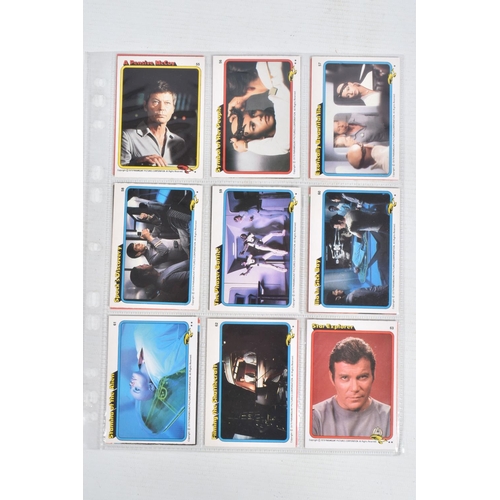 102 - A SET OF 1979 TOPPS PARAMOUNT 1-88 STAR TREK TRADING CARDS, all housed in plastic folder sleeves, ru... 