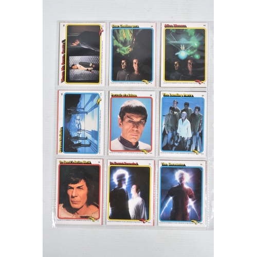 102 - A SET OF 1979 TOPPS PARAMOUNT 1-88 STAR TREK TRADING CARDS, all housed in plastic folder sleeves, ru... 