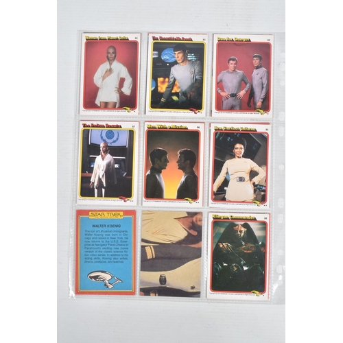 102 - A SET OF 1979 TOPPS PARAMOUNT 1-88 STAR TREK TRADING CARDS, all housed in plastic folder sleeves, ru... 