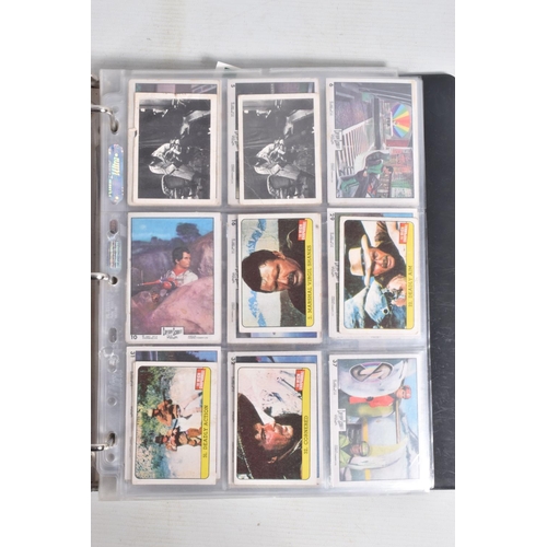 109 - TWO BINDERS OF TRADING CARDS, COLLECTORS CARDS,  AND POSTCARDS, the first binder is a collection of ... 