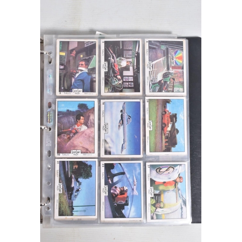 109 - TWO BINDERS OF TRADING CARDS, COLLECTORS CARDS,  AND POSTCARDS, the first binder is a collection of ... 