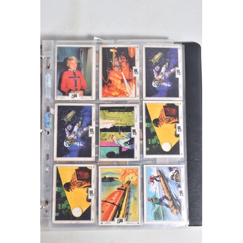 109 - TWO BINDERS OF TRADING CARDS, COLLECTORS CARDS,  AND POSTCARDS, the first binder is a collection of ... 