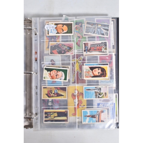 109 - TWO BINDERS OF TRADING CARDS, COLLECTORS CARDS,  AND POSTCARDS, the first binder is a collection of ... 