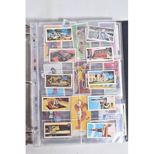 109 - TWO BINDERS OF TRADING CARDS, COLLECTORS CARDS,  AND POSTCARDS, the first binder is a collection of ... 