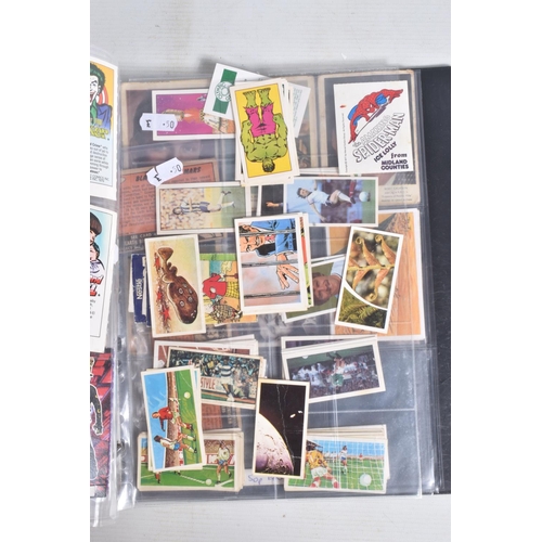 109 - TWO BINDERS OF TRADING CARDS, COLLECTORS CARDS,  AND POSTCARDS, the first binder is a collection of ... 