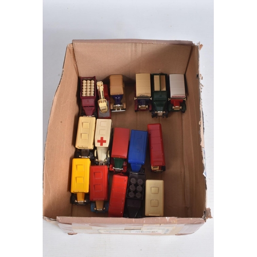 113 - A QUANTITY OF BOXED AND UNBOXED DIECAST MODEL VEHICLES, to include 16 boxed Lledo transport vehicles... 