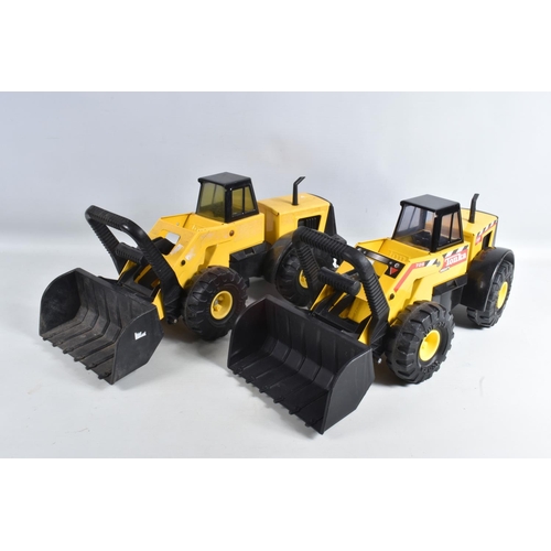 116 - FOUR ITEMS OF MIGHTY TONKA TOYS CONSTRUCTION EQUIPMENT, two articulated Loading Shovels, Lorry/Truck... 