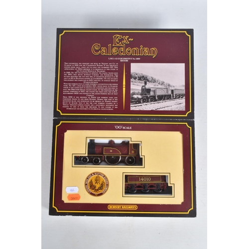 163 - TWO BOXED HORNBY RAILWAYS OO GAUGE L.M.S. (EX CALEDONIAN) 4-2-2 LOCOMOTIVE AND TENDER, both No.14010... 