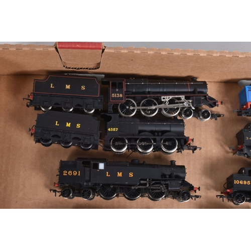 167 - A QUANTITY OF UNBOXED AND ASSORTED OO GAUGE LOCOMOTIVES, mainly of L.M.S. origin, to include Hornby ... 