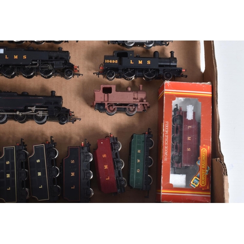 167 - A QUANTITY OF UNBOXED AND ASSORTED OO GAUGE LOCOMOTIVES, mainly of L.M.S. origin, to include Hornby ... 