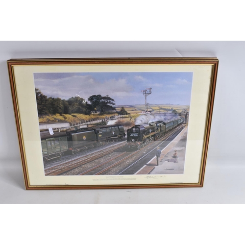 186 - A COLLECTION OF RAILWAY RELATED PRINTS AND PHOTOGRAPHS, majority are framed and glazed, to include t... 