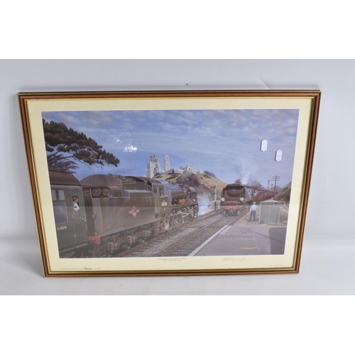 186 - A COLLECTION OF RAILWAY RELATED PRINTS AND PHOTOGRAPHS, majority are framed and glazed, to include t... 