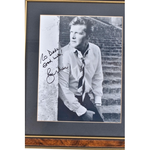 200 - SIGNED AND FRAMED PHOTOGRAPHS OF 007 JAMES BOND, to include a George Lazenby as secret agent James B... 