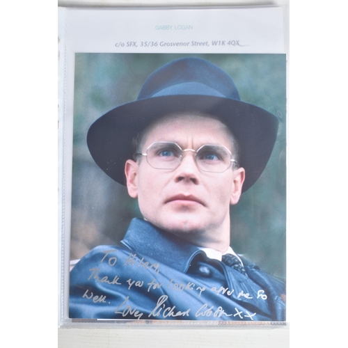 201 - A PHOTO ALBUM OF SIGNED PHOTOGRAPHS, to include miscellaneous British, American, etc actors, include... 