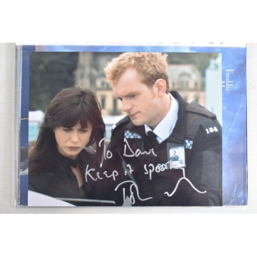 201 - A PHOTO ALBUM OF SIGNED PHOTOGRAPHS, to include miscellaneous British, American, etc actors, include... 