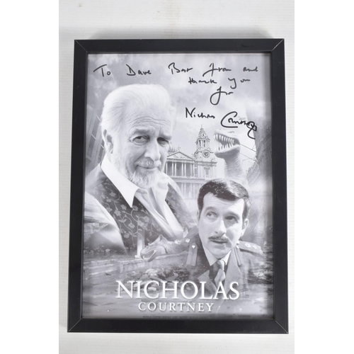 203 - ELEVEN FRAMED SIGNED PHOTOGRAPHS OF VARIOUS ACTORS, the actors are mainly British TV and Film stars,... 