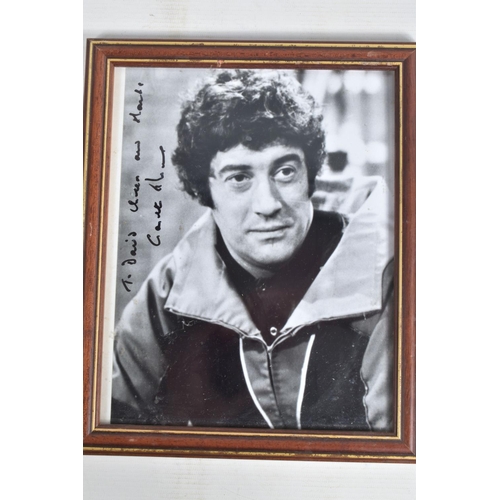 203 - ELEVEN FRAMED SIGNED PHOTOGRAPHS OF VARIOUS ACTORS, the actors are mainly British TV and Film stars,... 