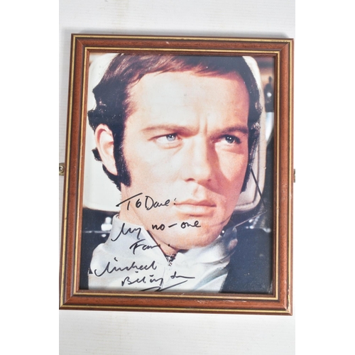 203 - ELEVEN FRAMED SIGNED PHOTOGRAPHS OF VARIOUS ACTORS, the actors are mainly British TV and Film stars,... 