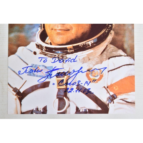 204 - A COLLECTION OF SIGNED PHOTOGRAPHS WITH ASTRONAUT AND COSMONAUT INTEREST, to include 3 Russian cosmo... 