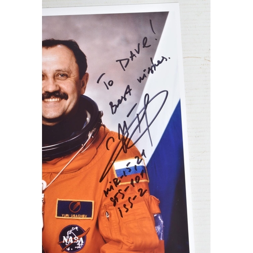 204 - A COLLECTION OF SIGNED PHOTOGRAPHS WITH ASTRONAUT AND COSMONAUT INTEREST, to include 3 Russian cosmo... 